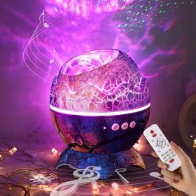 Resim Coverzone K890 Dinozor Yumurtası Bluetooth Hoparlör ve Gece Lambası Ambians Işık Mor 