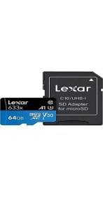 Resim 64GB 633X Microsdxc Uhs-I U3 100/45 Mb/sn Yüksek Performanslı Microsd Hafıza Kartı 