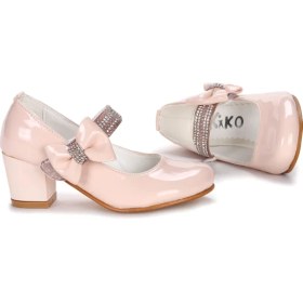 Resim Kiko Kids Kiko 752 Rugan Günlük Kız Çocuk 4 cm Topuk Babet Ayakkabı 