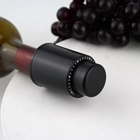 Resim Vakumlu Şarap Tıpası | Şarap Şişesi Hava Geçirmez Koruyucu | Paslanmaz Çelik Şarap Saklama Tıpası | Ev ve Hediyelik Için Uygun 