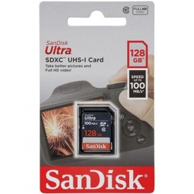 Resim Sandisk Ultra 128GB 100MB/s SDXC Hafıza Kartı SDSDUNR-128G-GN3IN 