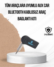 Resim AyrStore Araç İçi Bluetooth AUX Adaptörü ve Telefon Görüşme Cihazı 