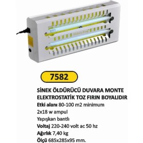 Resim Arı Metal Sinek Öldürücü Duvara Montajlı Beyaz 