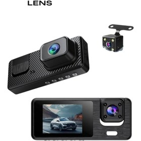 Resim AyrStore 1080P 3 Kameralı Araç DVR -Q301 