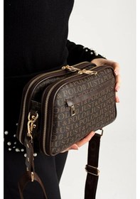 Resim Just Polo Jp Polo Kadın Orijinal Ayarlanabilir Askılı Şık Omuz Çantası Shopper Ebat: 16 X 26 Cm Kahverengi 