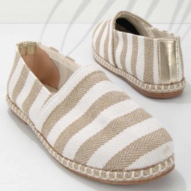 Resim Bambi Bej Çizgili Kadın Espadril K01534100018 