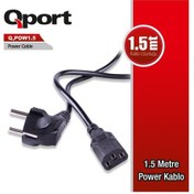 Resim Qport Q-Pow1.5 1 5M Power Kablosu.Bakir 075Mm 