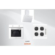 Resim Luno Ankastre Beyaz Eco Set (L335W01 Ocak - L 3462W Davlumbaz - F6501W02 Fırın) 