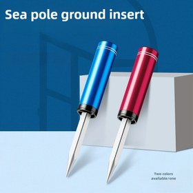 Resim 1 adet SZMFISH Balıkçılık Kamışı Tutucu, Paslanmaz Çelik, Mavi, Alüminyum Alaşımlı, 3.5cm/1.378in İç Çap, Kolay Balıkçılık Kamışı Standı, Zemin Çivisi Tipi, Dış Mekan Balıkçılığı Özel Braketi Sevgililer Günü, Anneler Günü, Babalar Günü için 