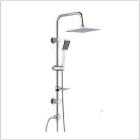 Resim Tema Rain Quadro Sürgülü Banyo Duş Takımı Seti Paslanmaz Boru 