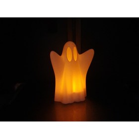 Resim Atsutech Klasik Sevimli Hayalet Masa Lambası - 3D Baskı Dekoratif Gece Lambası (Pilli Mum Hediyeli) 