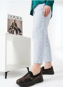 Resim DOCKA Kadın Ayak Sorunları İçin Özel (halluks valgus) Mevsimlik Ortopedik Hakiki Düz Taban Bağcıksız Ayakkabı AE26Y/C4712 