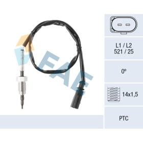 Resim Fae 1 ADET EGSOZ SICAKLIK SENSÖRÜ 2 KTUPLU SİYAH CRAFTER 12&gt; 03L906088DCFAE 