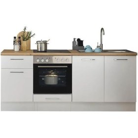 Resim Abidos Mutfak 3 Kapaklı-1 Çekmeceli Alt Modül -180 Cm - Tezgah Dahil-ankastre Fırın Dolabı Beyaz 