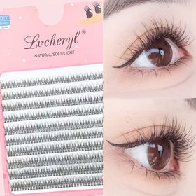 Resim Lvcheryl 410 Parça Balık Kuyruğu Bireysel Kirpik Uzatma Kiti - Kendin Yap Yumuşak, Doğal Görünüm, 8-12mm, Başlangıç Dostu & Yeniden Kullanılabilir, Kedi Gözü Stili, 0.07mm Kalınlık, Siyah Bantlı 