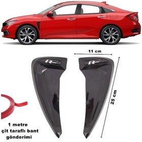 Resim Point R-Line Çamurluk Venti Piano Black Esnek Üniversal 2 Adet N11.54215 