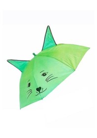 Resim Mobgift Düdüklü Ve Kulaklı Baston Çocuk Şemsiyesi Yeşil 