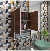 Resim Kenzlife Banyo Ecza Dolabı Bakunin Cvz 60 40 20 Mutfak M Üst Arkalıklı Alt Arkalıksız Ceviz 