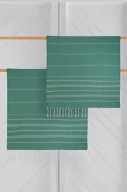 Resim Sultan Bez Peştemal İkili Set YEŞİL 90 x 180 