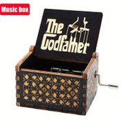 Resim Vintage Siyah El-Kranklı Müzik Kutusu - El Yapımı Ahşap Lazer Kazınmış Müzik Kutusu, İnci Çiçek Tasarımı, Elektrik Gerektirmez, Doğum Günleri, Noel, Yıldönümleri, Müzik Dekoru, Zarif El Sanatları İçin İdeal Hediye 