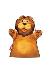 Resim Tox Aslan Vahşi Hayvanlar Keçe El Kukla T131 . Eğitici Oyuncak 