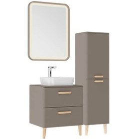 Resim Creavit Patara Lavabo Dolabı 60 Cm Mat Cappuccino Capuccino 