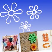 Resim 50 Adet Beyaz Plastik Altı Yapraklı Dantel Çiçekler - 3 Boyut (3.99cm, 5.49cm, 8.28cm) DIY El İşleri için, El Yapımı Aksesuarlar, Çiçek Süslemeleri - Dayanıklı Plastik Malzeme, Canlı Renkler, Kumaş & Ev Dekorasyonu Süslemeleri, Dekoratif Aksesuarlar, Altı Yaprak Tasarımı, El İşi Gereçleri 