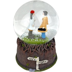 Resim Left Or Right Işıklı Kar Küresi 