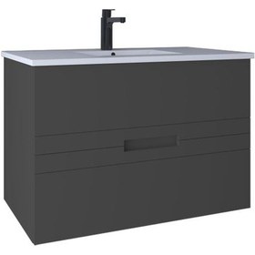 Resim Kobos Meta 91 Cm Lavabo Dolabı Füme Kb710039 Diğer 