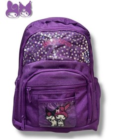 Resim Probag Melody Kuromi 3'lü Okul Çanta Sırt Çantası Beslenme Çantası Kalemlik Peluş Oyuncak Hediyeli 