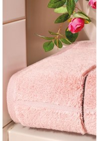 Resim Varol Karemicro Cotton Banyo Havlusu 70x140cm Somon-70x140cm Somon 