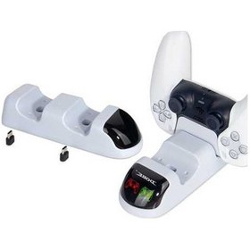 Resim Bosphorusboutique Tp5-0506 Şarj Şarj Ps5 Led Kolu Koltuklu Kablosuz İle İçin Göstergesi Dobe Çift Oe Oyun Kumandası 