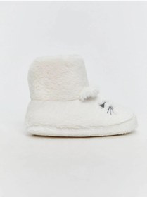 Resim LC Waikiki LCW STEPS Hayvan Nakışlı Kız Bebek Ev Botu Panduf (W5) 