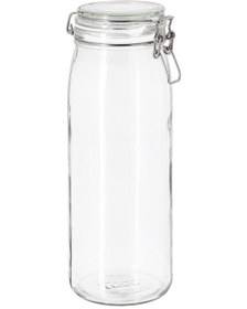 Resim Vakum Kapaklı Cam Kavanoz Meridyendukkan Şeffaf 2 Litre Contalı Kavanoz 