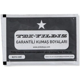 Resim Tekyıldız Tek Yıldız Kumaş Boyası Koyu Gri 