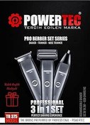 Resim Powertec TR-375 (3in1) Günlük Erkek Tıraş Bakım Seti (3 Başlıklı ve Ek Başlık Hediyeli) 