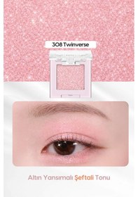 Resim Kalıcı, Topaklanma Yapmayan, Simli Tekli Far Mıssha Modern Shadow Glitter 308 Twinverse 