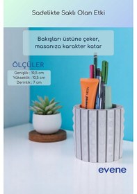 Resim Kalemlik Masa Kalemliği Organizer Kalemlik Beyaz Renk Model 91 Çok Renkli 