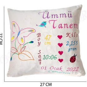 Resim Kişiye Özel Nakişli Bebek Doğum Yastığı 