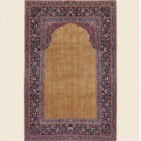 Resim Hardal Seccade Klasik Desenli, Yumuşak Dokulu, Kaymaz Taban Kahverengi 