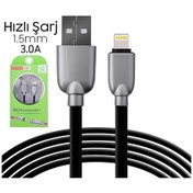 Resim Ally İphone Uyumlu,5S,6S,7,8,8 Plus Zinc Alloy Dayanıklı 3.0A 1.5Mm Usb (213767879) 