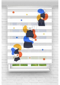 Resim Perdecizade Enxboy Tasarım Kız Dijital Baskılı Zebra Perde-cocuk Odası-stor Perde Pz-2575 Renkli 