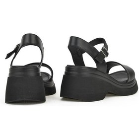 Resim Ziya, Kadın Hakiki Deri Topuklu Sandalet 141992z68002 Siyah 141992z68002 000 Siyah 