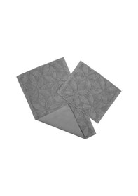 Resim Fialka Banyo Paspas 2'li Çiçek Desenli Gri 