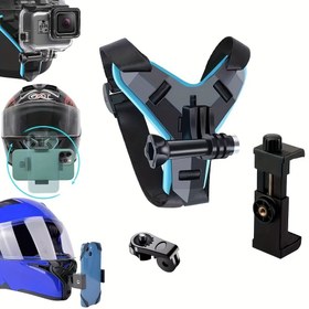 Resim Hero 13/12/10/9/8/7/6/5 Motosiklet Kaskı için Ayarlanabilir Telefon Tutucu, Kaymaz Silikon Pedli Aksiyon Kamerası Braketi 
