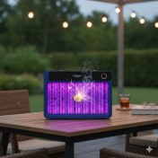 Resim Buffer® 4000MAH Şarj Edilebilir Kablosuz 3000V Yüksek Güçlü Elektrikli Sivrisinek Öldürücü Sivrisinek Öldürme Lambası,sinek Kıran BG-009 2000 Mah 