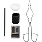 Resim Mingjin Shop 1 Tip C - 5 Adet Set Stili 6-Et Grafit Pota Seti Altın Külçe Kalıp Seti 4 Tip Takı Tasarım Onarım Aracı Dahil Yüksek Saflıkta Grafit Pota (Yurt Dışından) 