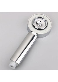 Resim Zhltools Çift Taraflı Yüksek Basınçlı Su Akıtan Şampuan Hazneli Tasarruflu Duş Başlığı Gümüş 