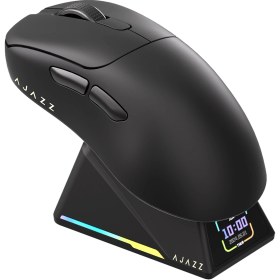 Resim Ajazz AJ179 Apex 42000 Dpı Manyetik Şarj İstasyonu- TFT Ekranlı Mouse - Paw 3950 Sensör- 8K Dongle AJ-179 