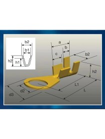 Resim Çiftel Topraklama Terminali Sk 6-10 8 mm Delikli 